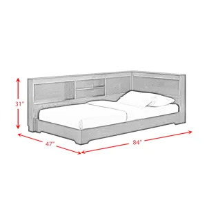 Sami Twin Corner Bed in Espresso