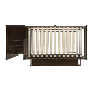 Sami Twin Over Full Step Bunk with Left HB in Espresso