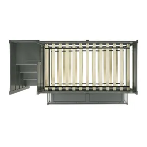 Sami Twin Over Full Step Bunk with Left HB in Grey