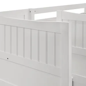 Sami Twin Over Full Step Bunk with Left HB in White