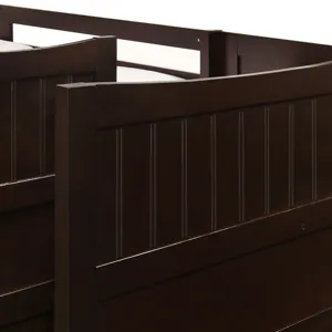 Sami Twin Over Full Step Bunk with Right HB in Espresso