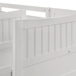 Sami Twin Over Full Step Bunk with Right HB in White