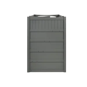 Sami Twin Over Twin Step Bunk with Right HB in Grey