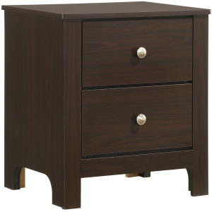 Sami Youth 2-Drawer Nightstand in Espresso
