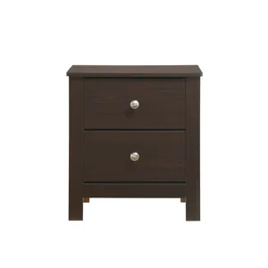 Sami Youth 2-Drawer Nightstand in Espresso