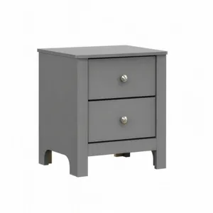 Sami Youth 2-Drawer Nightstand in Grey