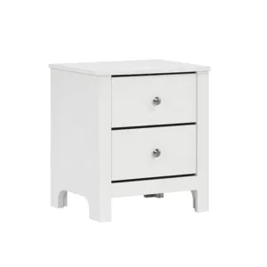 Sami Youth 2-Drawer Nightstand in White
