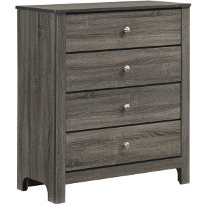 Sami Youth 4-Drawer Chest in Grey