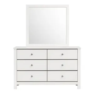 Sami Youth Dresser and Mirror Set in White