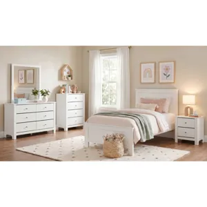 Sami Youth 2-Drawer Nightstand in White