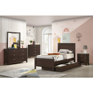 Sami Youth Storage Trundle in Espresso