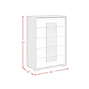 San Matteo 5-Drawer Chest in Dual Tone