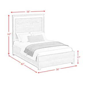 San Matteo Full Bed with LED in Dual Tone
