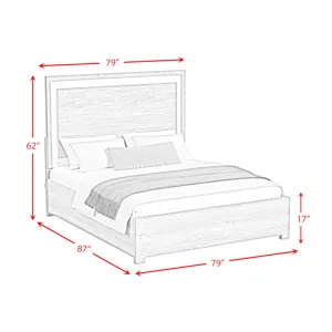 San Matteo King Bed with LED in Dual Tone