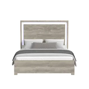 San Matteo King Bed with LED in Dual Tone