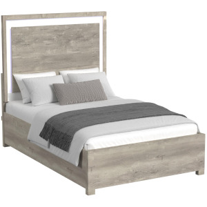 San Matteo Queen Bed with LED in Dual Tone