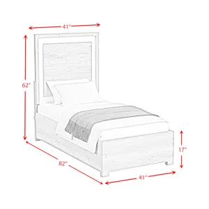 San Matteo Twin Bed with LED in Dual Tone