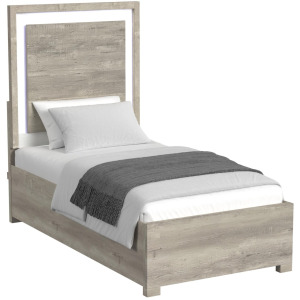 San Matteo Twin Bed with LED in Dual Tone