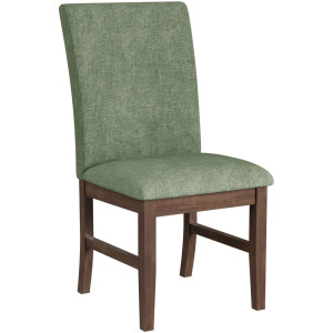 Santa Barbara Dining Side Chair with Avocado Fabric in Walnut (2 Per Carton)