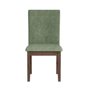 Santa Barbara Dining Side Chair with Avocado Fabric in Walnut (2 Per Carton)