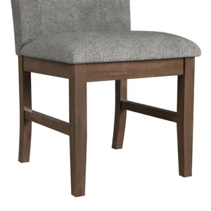 Santa Barbara Dining Side Chair with Dark Grey Fabric in Walnut (2 Per Carton)