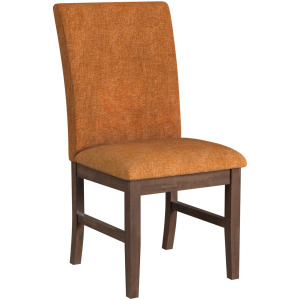 Santa Barbara Dining Side Chair with Orange Fabric in Walnut (2 Per Carton)