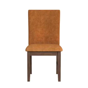 Santa Barbara Dining Side Chair with Orange Fabric in Walnut (2 Per Carton)