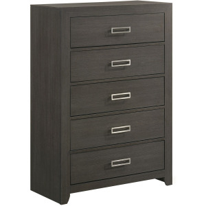 Sasha 5-Drawer Chest in Grey