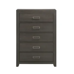 Sasha 5-Drawer Chest in Grey
