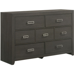 Sasha 7-Drawer Dresser in Grey