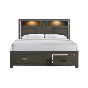 Sasha King Music Bed W/Led Light in Grey