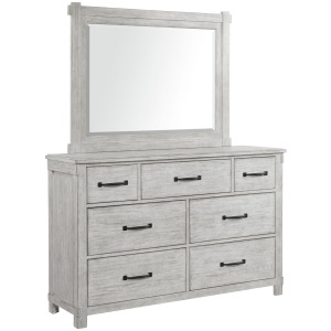 Scott Dresser & Mirror Set White Finish