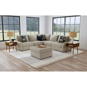 Select Modular Ottoman in United Light Grey