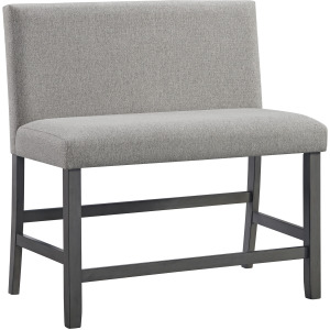 Seneca Counter 3PC Corner Bench Grey Fabric in Grey