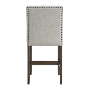 Seneca Counter Side Chair with Grey Fabric in Brown (2 Per Carton)