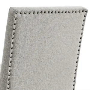 Seneca Counter Side Chair with Grey Fabric in Brown (2 Per Carton)