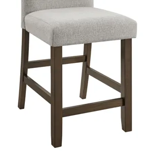 Seneca Counter Side Chair with Grey Fabric in Brown (2 Per Carton)