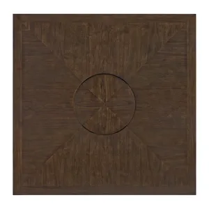 Seneca Square Counter Table with Lazy Susan in Brown