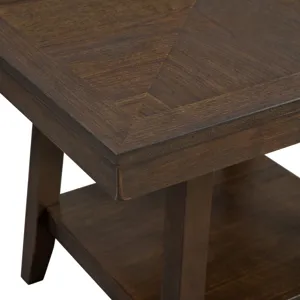 Seneca Square Counter Table with Lazy Susan in Brown