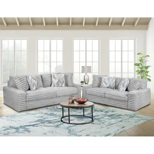 Serene Sofa in Hush Moonstruck with 4 Pillows