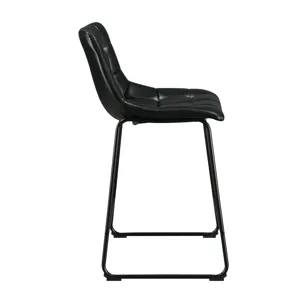 Seth 25\" Distressed Black Counter Stool (2 Per Carton)
