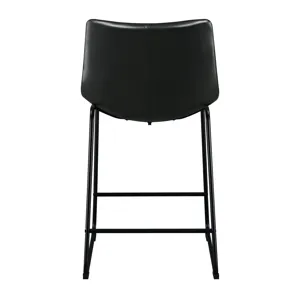 Seth 25\" Distressed Black Counter Stool (2 Per Carton)