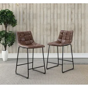Seth 25\" Distressed Cappuccino Counter Stool (2 Per Carton)