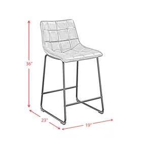 Seth 25\" Distressed Cappuccino Counter Stool (2 Per Carton)