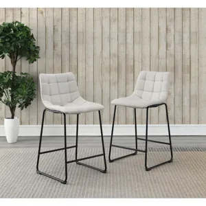 Seth 25\" Linen White Counter Stool (2 Per Carton)