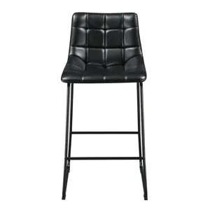Seth ( QSD6099-5B) 30\" Distressed Black Bar Stool (2 Per Carton)