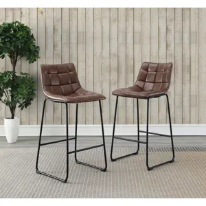 Seth ( QSD6099-5B) 30\" Distressed Cappuccino Bar Stool (2 Per Carton)