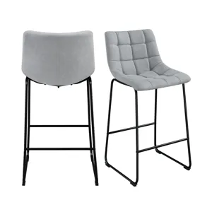 Seth ( QSD6099-5B) 30\" Linen Grey Bar Stool (2 Per Carton)
