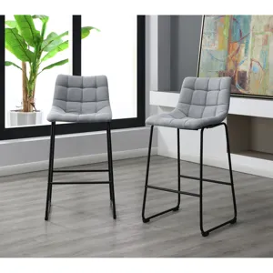 Seth ( QSD6099-5B) 30\" Linen Grey Bar Stool (2 Per Carton)