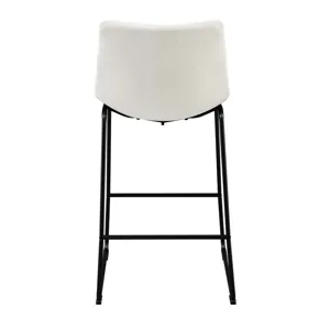 Seth ( QSD6099-5B) 30\" Linen White Bar Stool (2 Per Carton)